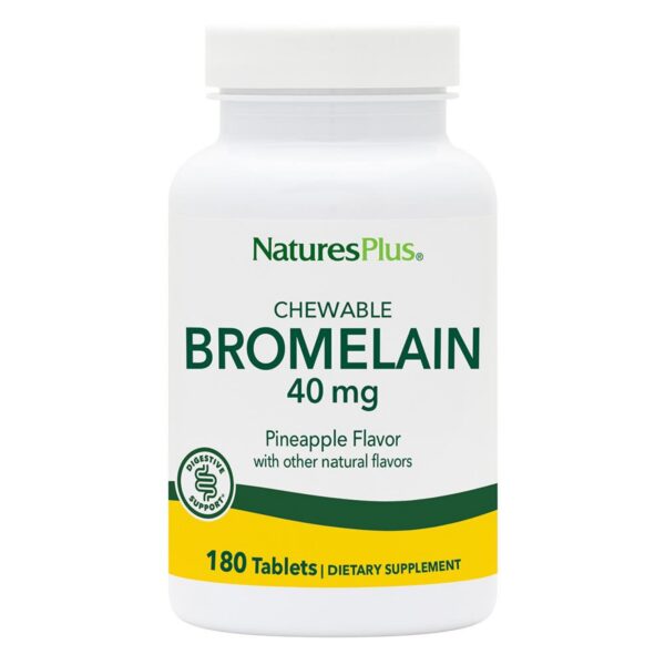 Natures Plus Bromelain frente de etiqueta