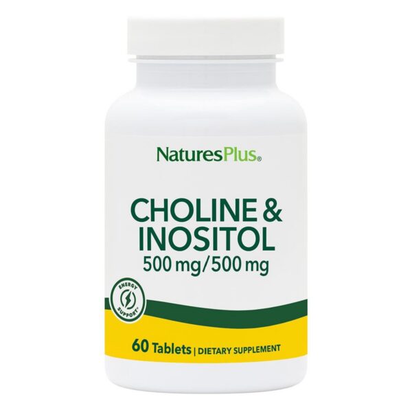 Natures Plus Colina Inositol 500 mg paquete frontal