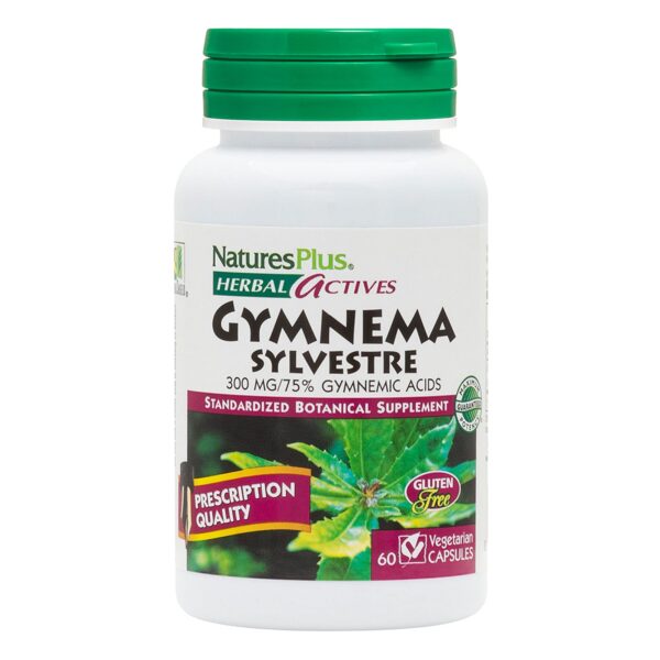 Natures Plus Herbal Actives Gymnema Sylvestre 300 mg cápsulas veganas