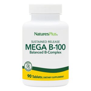 Natures Plus Mega B-100 Complex etiqueta frontal