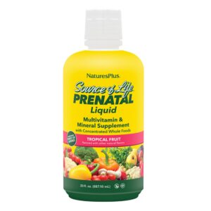 Natures Plus multivitamínico prenatal líquido 30 fl oz frutas tropicales