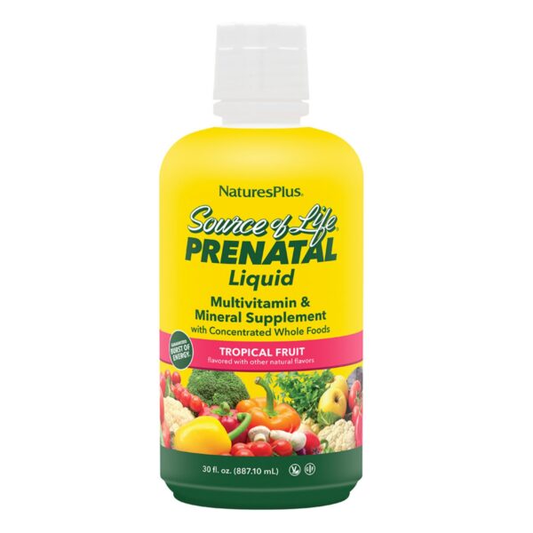 Natures Plus multivitamínico prenatal líquido 30 fl oz frutas tropicales