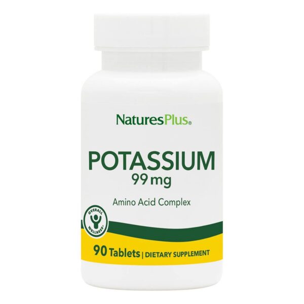 Frontal de la etiqueta de Nature’s Plus Potassium
