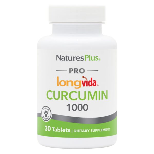 Natures Plus PRO Longvida Curcumin suplemento antioxidante 30 tabletas