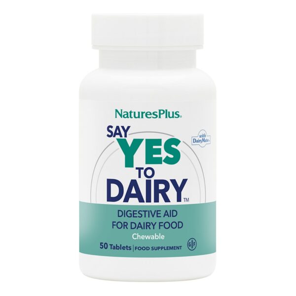 Version 1.0.0 Natures Plus Say Yes to Dairy tabletas masticables alivia intolerancia lactosa