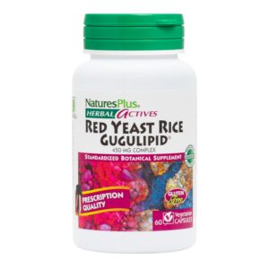 Natures Plus suplemento arroz rojo 450mg 60 cápsulas veganas