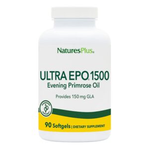 Frasco Natures Plus Ultra EPO 1500 aceite de onagra 90 cápsulas