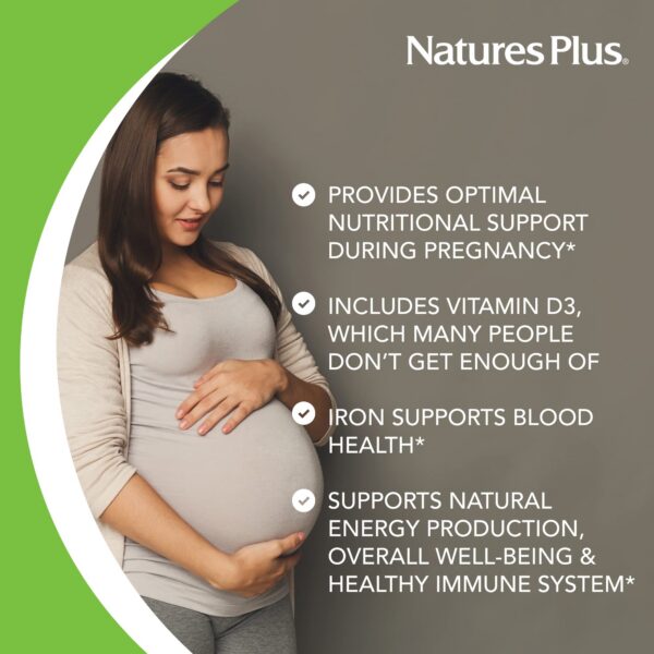 Natures Plus Ultra multivitamínico prenatal frente empacado