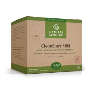 Nature's Sunshine CleanStart suave paquete frontal detox herbal limpieza natural