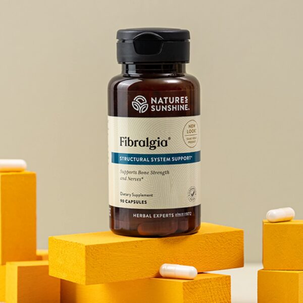 Version 1.0.0 Etiqueta frontal de Fibralgia Nature's Sunshine