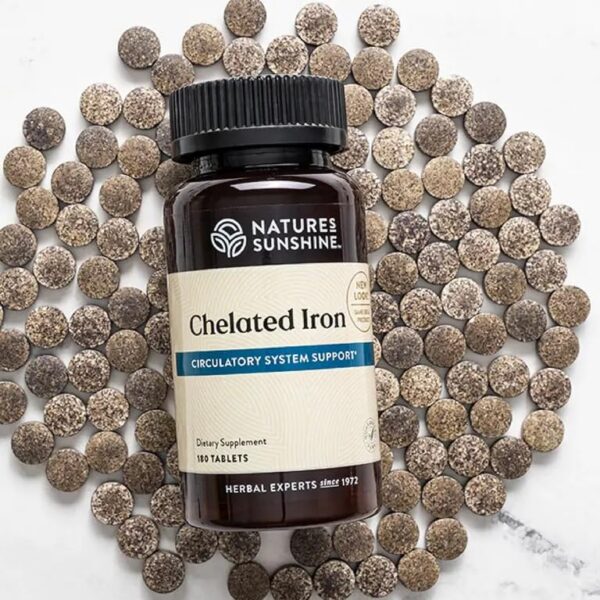 Frasco Nature's Sunshine Hierro quelado 25 mg