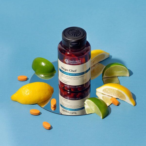Version 1.0.0 Frasco de Nature's Sunshine Mega-Chel con 120 tabletas