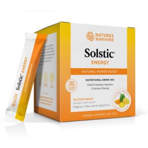 Nature's Sunshine Solstic Energy sobres energía natural sabor cítrico