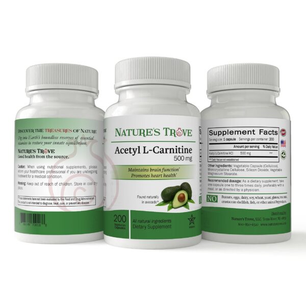 Version 1.0.0 Frasco de Nature's Trove Acetyl L-Carnitine 500 mg