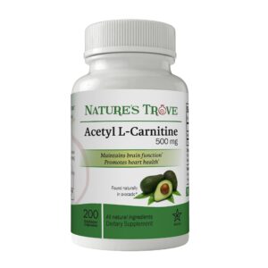 Version 1.0.0 Nature's Trove Acetyl L-Carnitine 500 mg cápsulas frasco