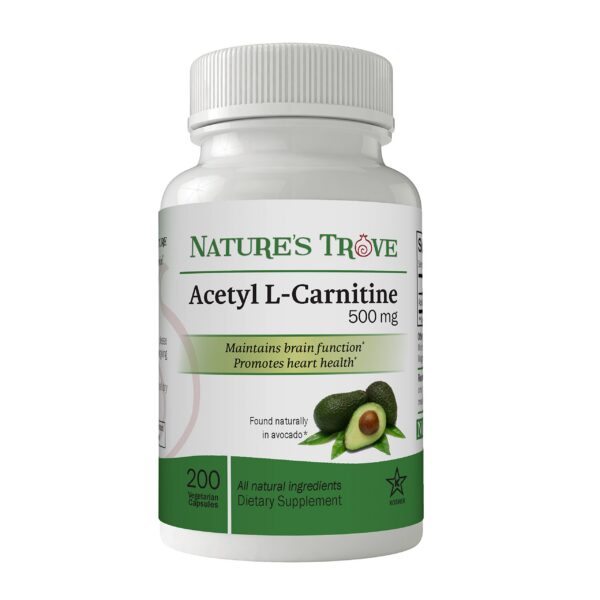 Version 1.0.0 Nature's Trove Acetyl L-Carnitine 500 mg cápsulas frasco