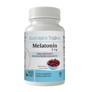 Nature’s Trove melatonina 3mg masticable sabor cereza botella