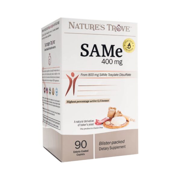 SAM-e 400mg Nature's Trove - 90 cápsulas con recubrimiento entérico
