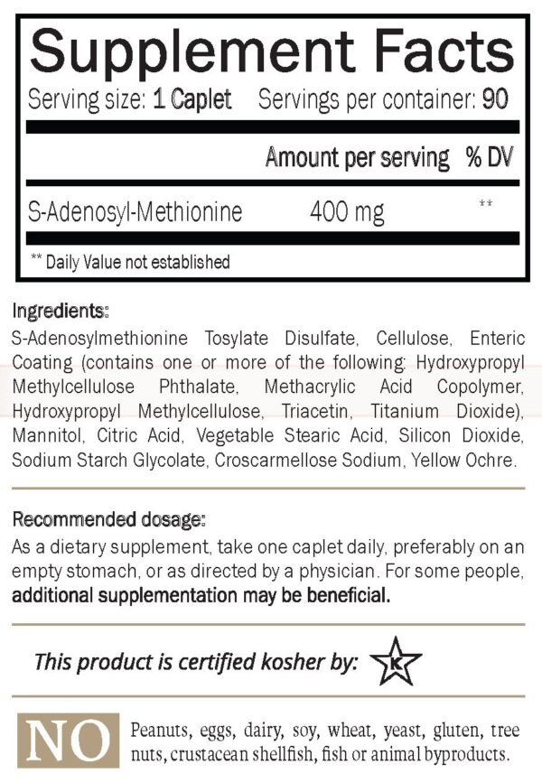 Frasco de SAM-e 400mg Nature's Trove