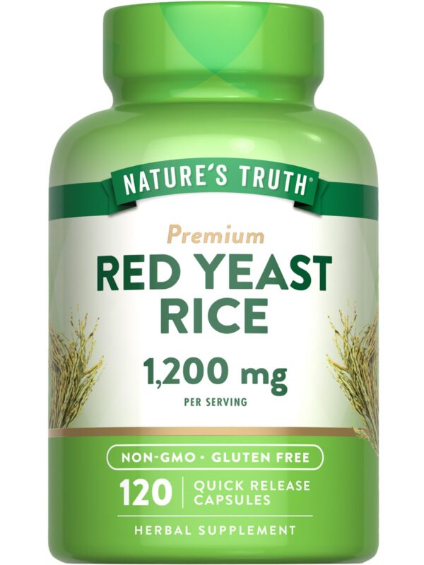 Nature's Truth arroz levadura roja cápsulas blister frontal