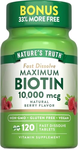 Nature's Truth Biotina 10000mcg tabletas sabor baya 120 unidades