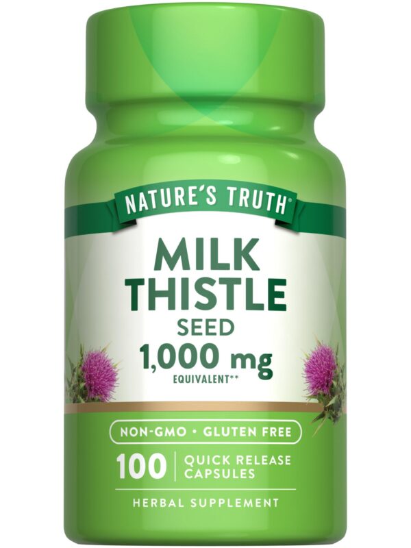 Frasco de cápsulas Nature's Truth Cardo Mariano 1000mg