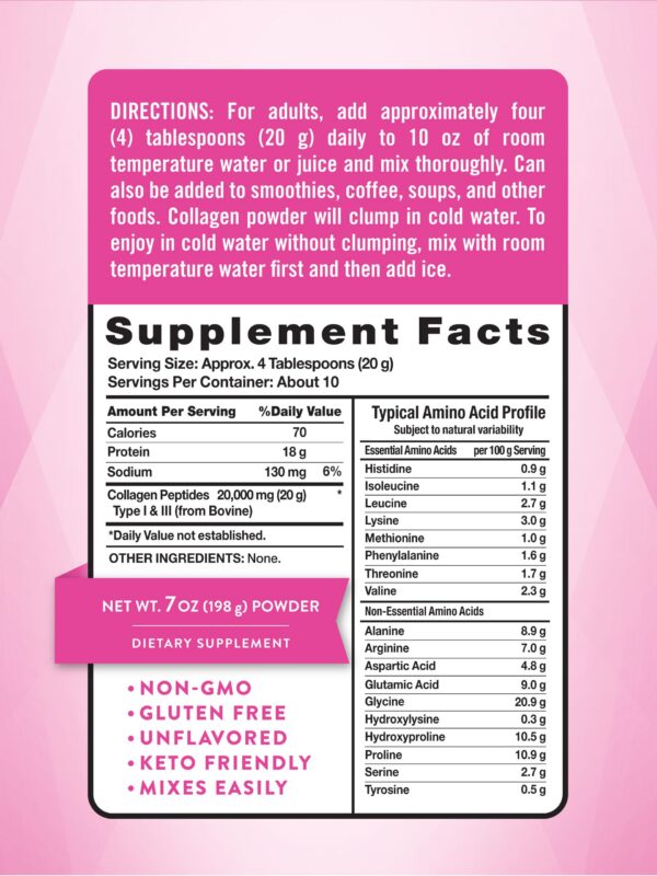 Nature's Truth colágeno en polvo 7 oz péptidos bovinos