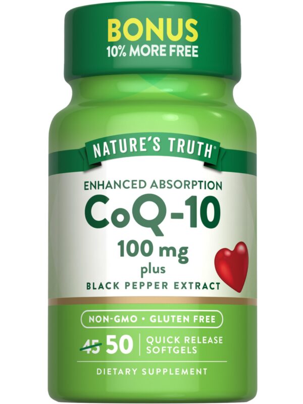 Frasco de CoQ10 Nature's Truth 100 mg
