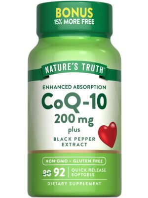 Frasco de cápsulas suaves Nature's Truth CoQ10