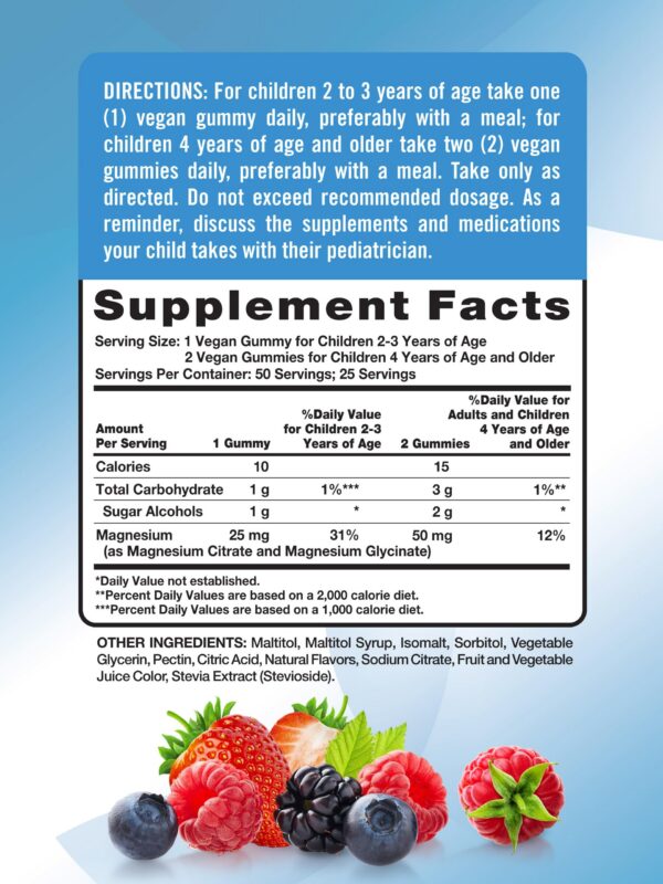 Version 1.0.0 Nature's Truth etiqueta magnesio glicinato citrato gomitas