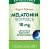 Nature's Truth melatonina 10mg softgels liberación rápida
