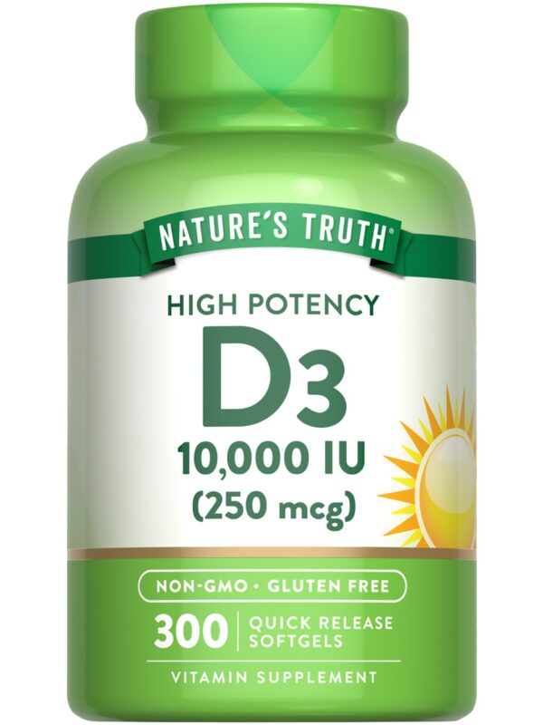 Version 1.0.0 Frasco de Nature's Truth Vitamina D3 10000 UI