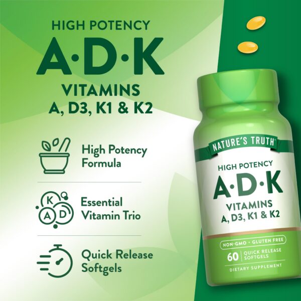 Version 1.0.0 Frasco Nature's Truth Vitamina A D K