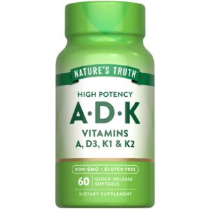 Nature's Truth Vitamina A D K 60 softgels envase