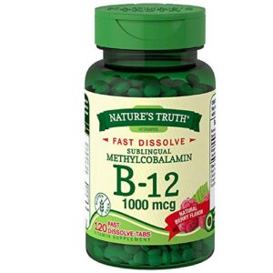 Nature's Truth vitamina B-12 1000 mcg tabletas disolución rápida sabor bayas