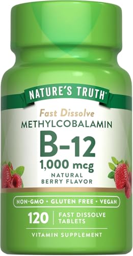 Version 1.0.0 Nature's Truth vitamina B12 1000mcg tabletas rápida disolución sabor baya