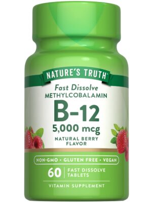 Version 1.0.0 Nature's Truth vitamina B12 tabletas de disolución rápida sabor berry