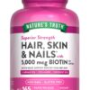 Nature's Truth vitamina para cabello piel y uñas 165 cápsulas