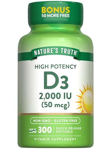 Version 1.0.0 Nature's Truth vitamina d3 2000 ui botella frontal