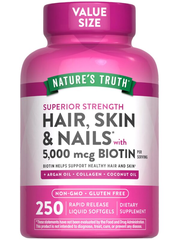 Nature's Truth vitaminas cabello piel uñas frasco