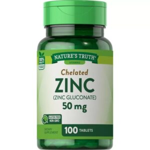 Frasco Nature's Truth Zinc 50 mg quelado
