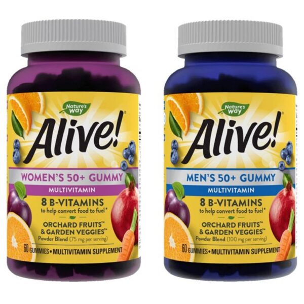 Version 1.0.0 Frente del frasco Alive! 50+ gominas