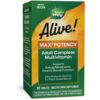 Nature's Way Alive Max3 multivitaminas alta potencia 90 tabletas