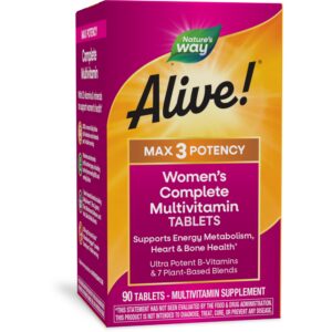 Nature's Way Alive Max3 multivitaminas mujer 90 tabletas