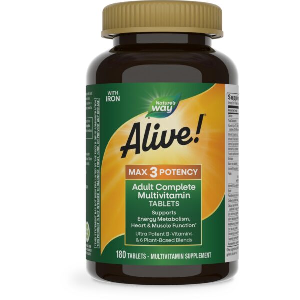 Multivitamínico Nature's Way Alive Max3 potencia máxima tabletas