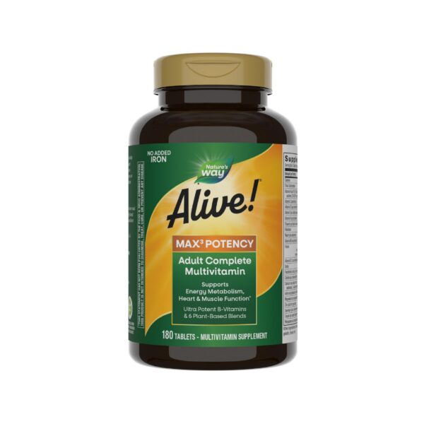 Version 1.0.0 Multivitamínico Nature's Way Alive Max3 sin hierro tabletas