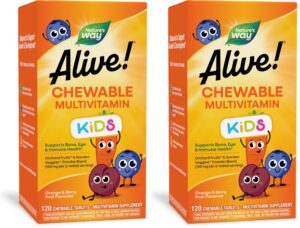Frontal del envase Nature's Way Alive Multivitamínico infantil