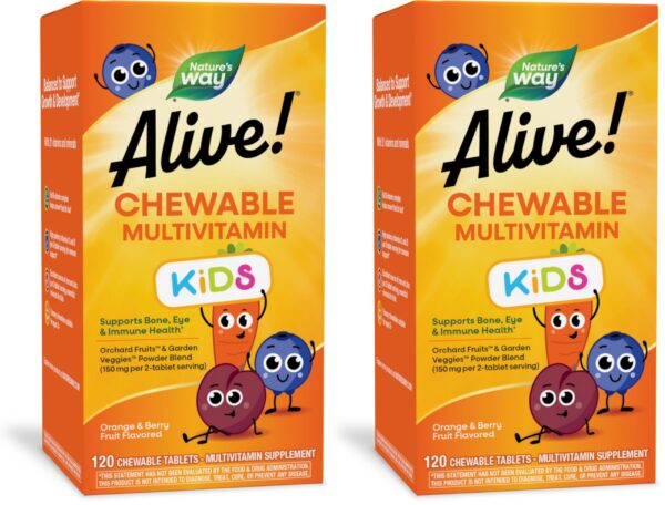 Frontal del envase Nature's Way Alive Multivitamínico infantil
