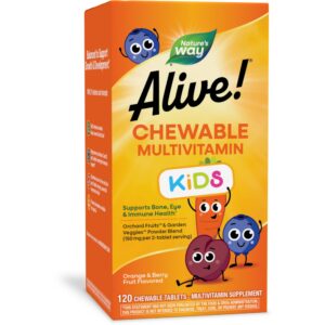 Version 1.0.0 Nature’s Way Alive! multivitaminas masticables niños envase