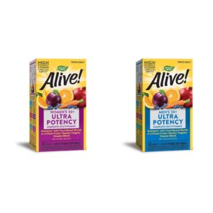 Frontal Nature's Way Alive multivitamínico 50+ para mujeres y hombres, 60 tabletas